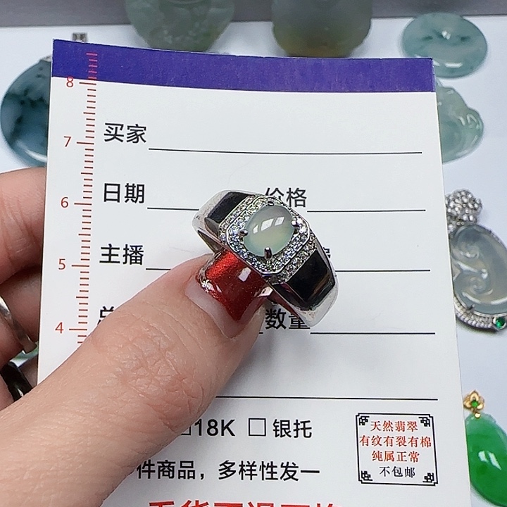 翡翠颈饰银S925镶嵌天然
