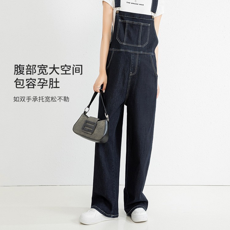 【实体店品质】孕妇背带裤春秋时尚牛仔孕妇装休闲套装潮妈减龄显瘦