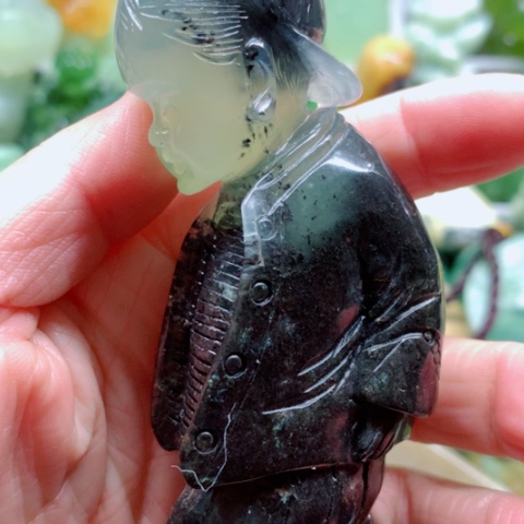 蛇纹石玉未镶嵌手把件