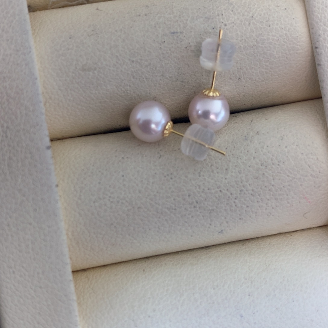 海水珍珠耳饰18K金镶嵌