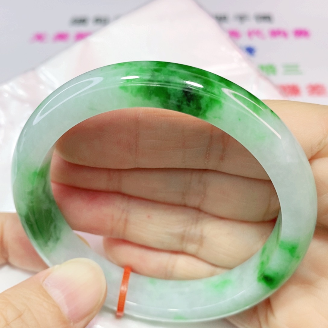 未镶嵌手镯翡翠57.5圈口正圈-完整