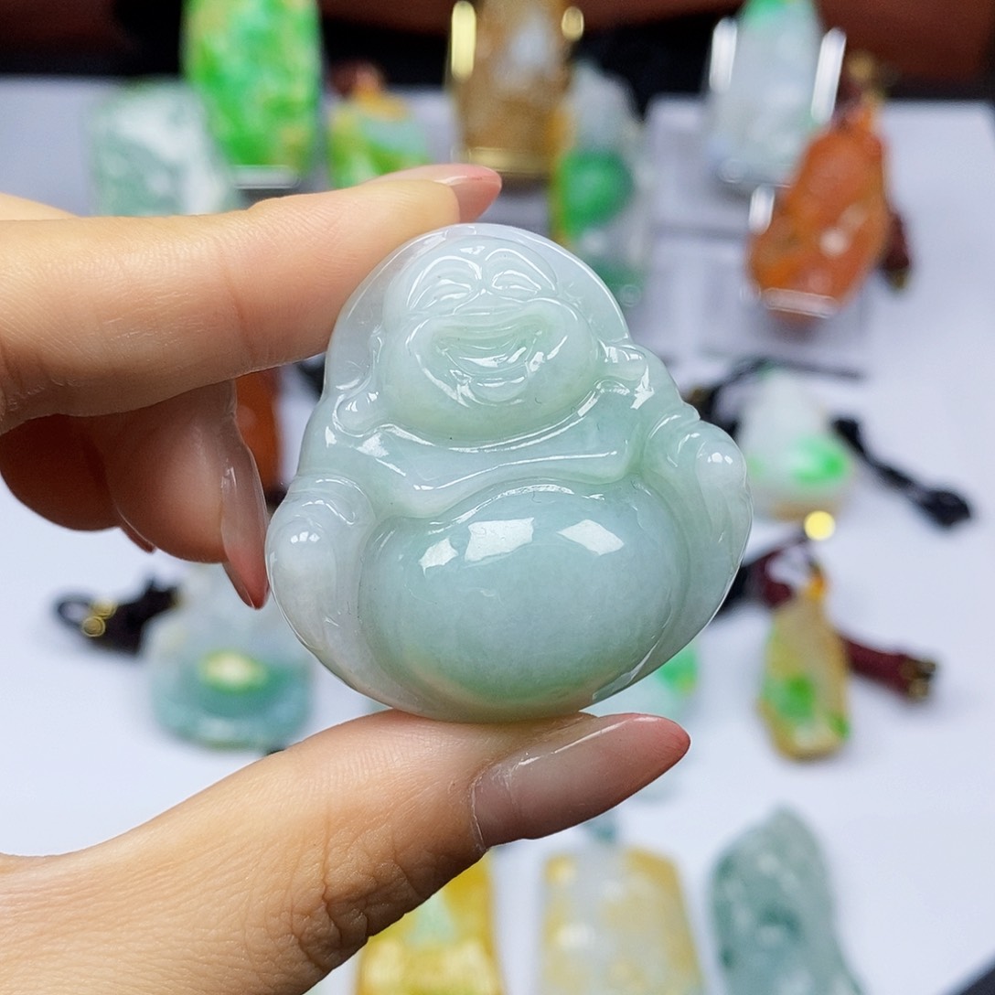 颈饰未镶嵌翡翠天然翡翠A货
