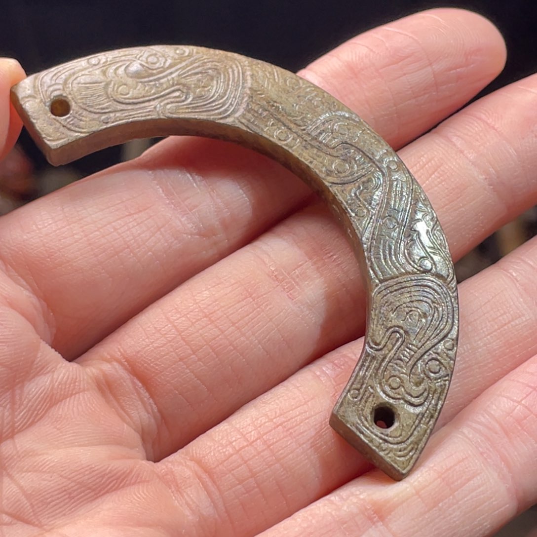 和田玉无未镶嵌朱*申