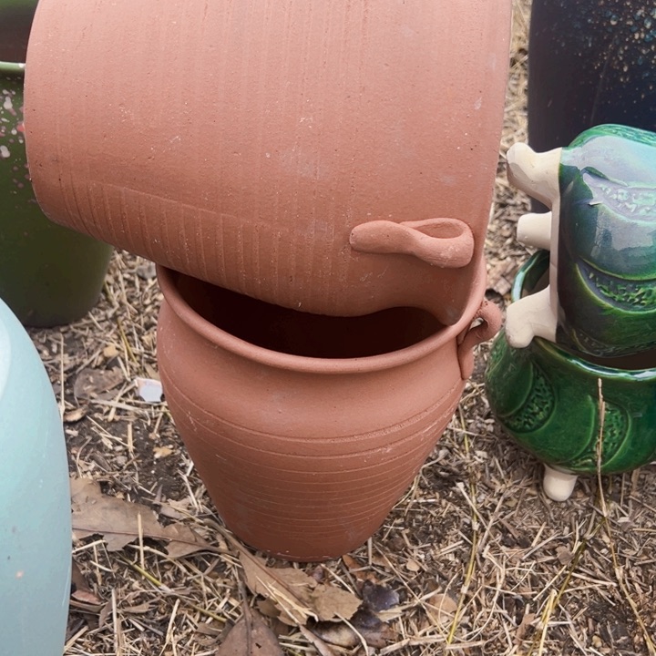 紫砂花盆高度21口19