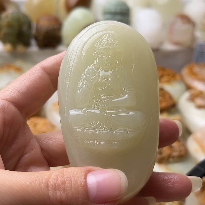 石材古青石不退换阿弥陀佛