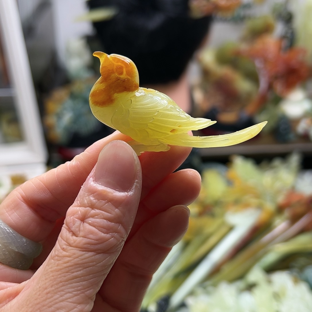 蛇纹石玉发饰合金