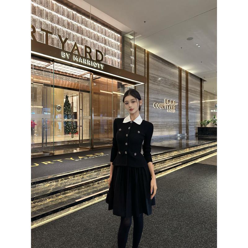 春日部【银座晚风】气质小香千金风连衣裙01478