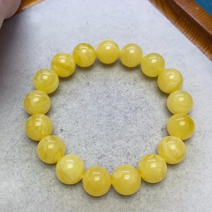 蜜蜡裸石未镶嵌手串