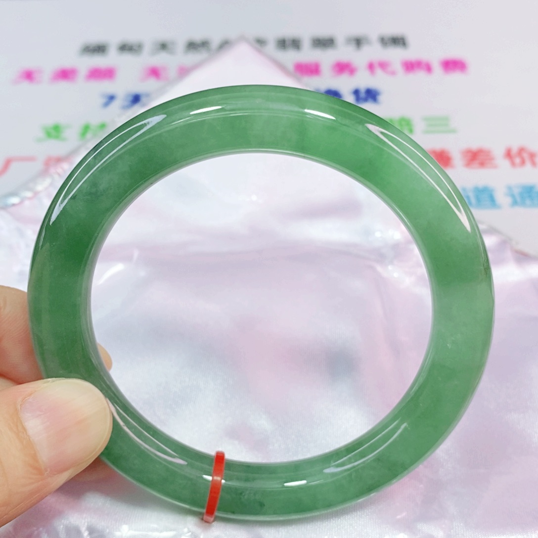 未镶嵌手镯翡翠58.6圈口圆条-强推