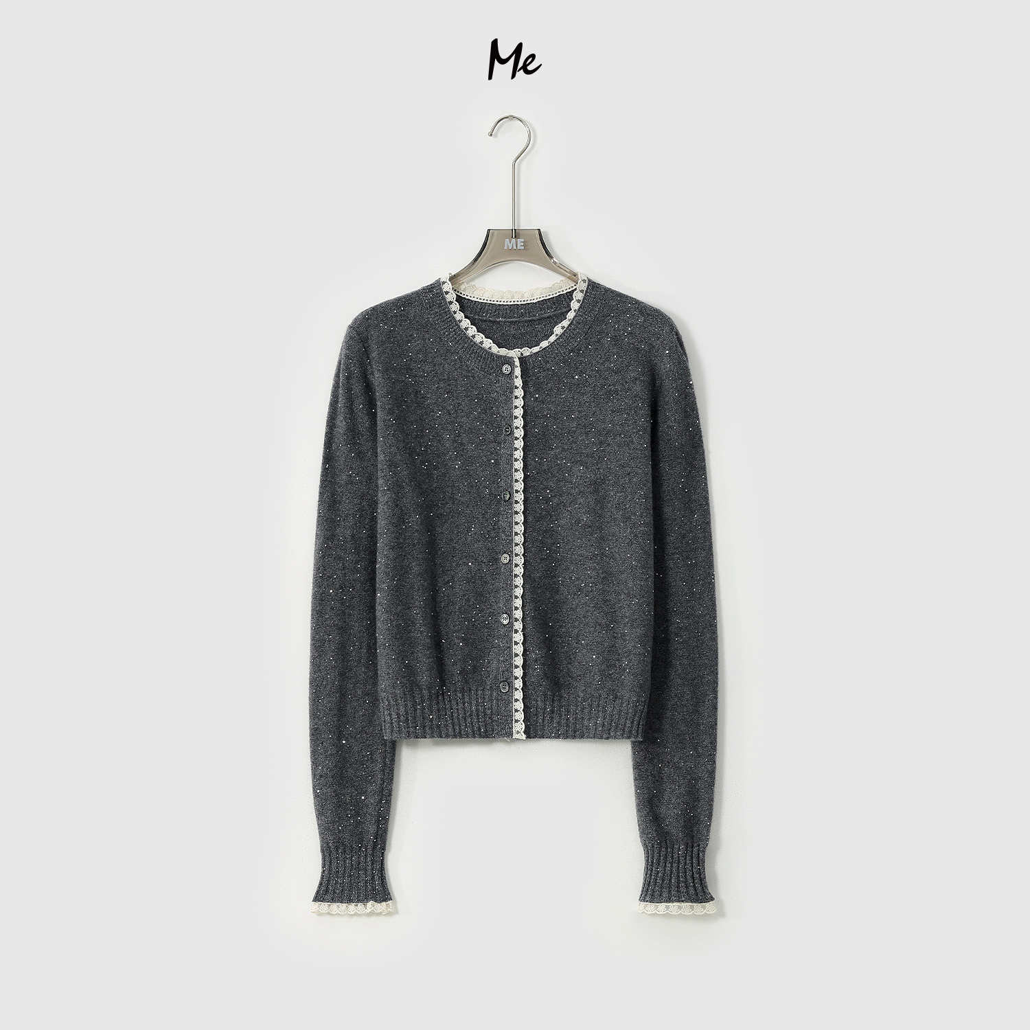 ME【花蕾夜空】超细美利奴绵羊毛巨柔满天星时尚百搭毛衣MESA4502