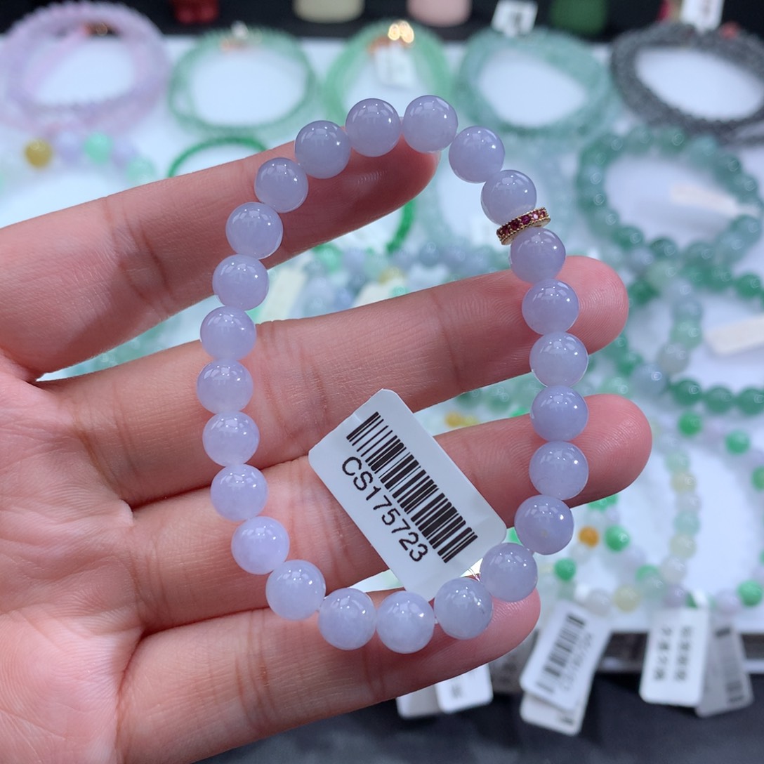 翡翠手链未镶嵌抹****i天然