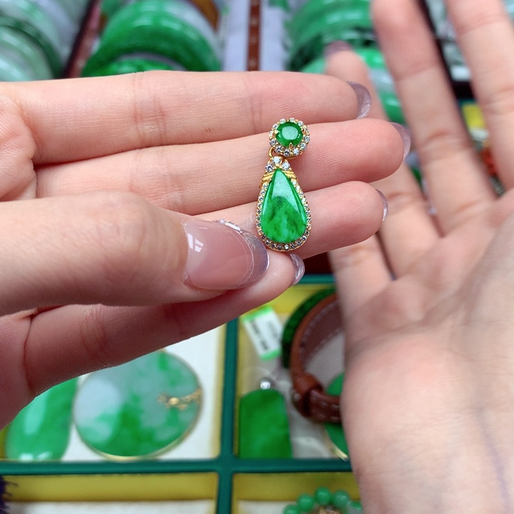 颈饰银S925镶嵌翡翠苍*翡翠