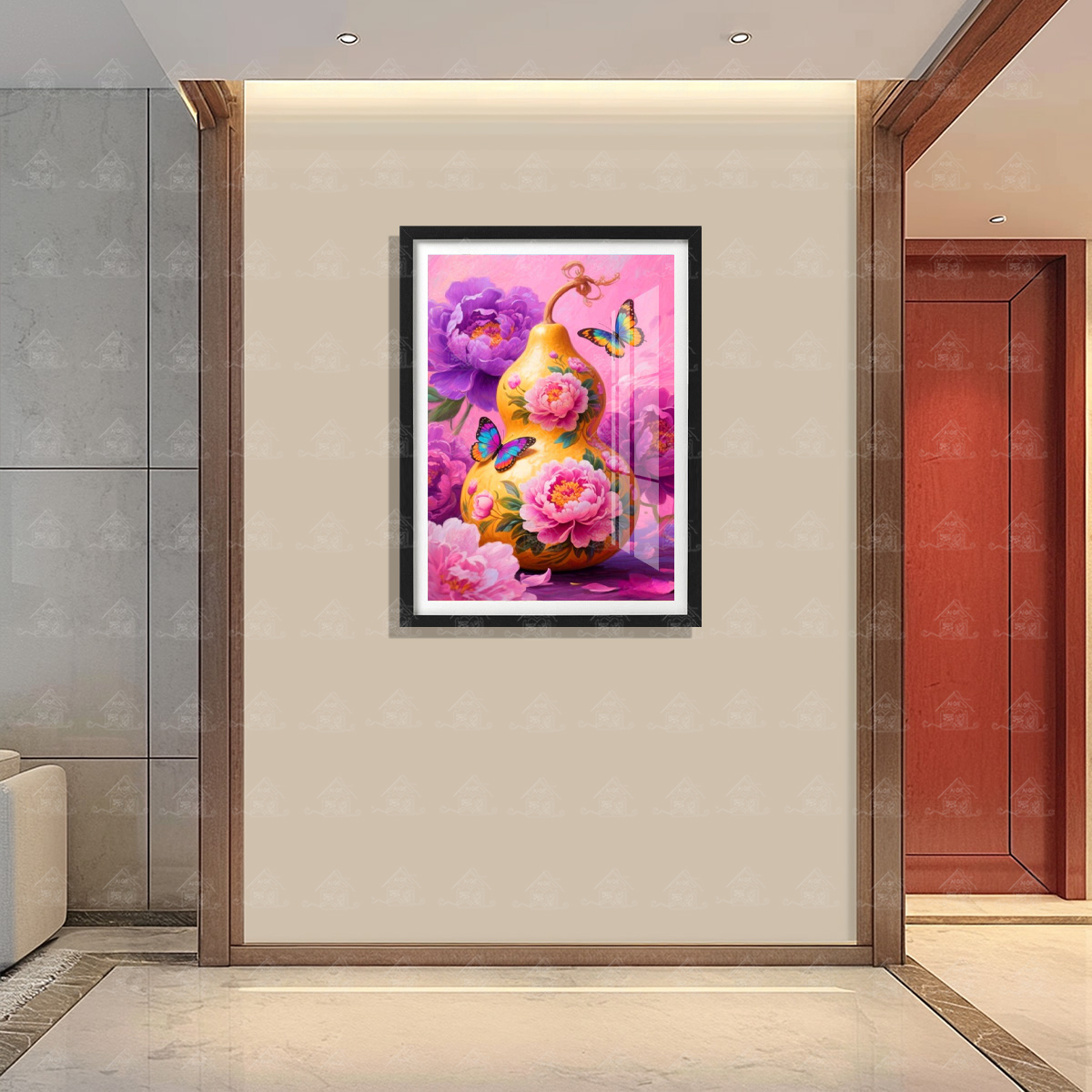 【进口棉布】爱阁十字绣福禄满堂-牡丹呈祥风景画客厅吉祥画手工绣