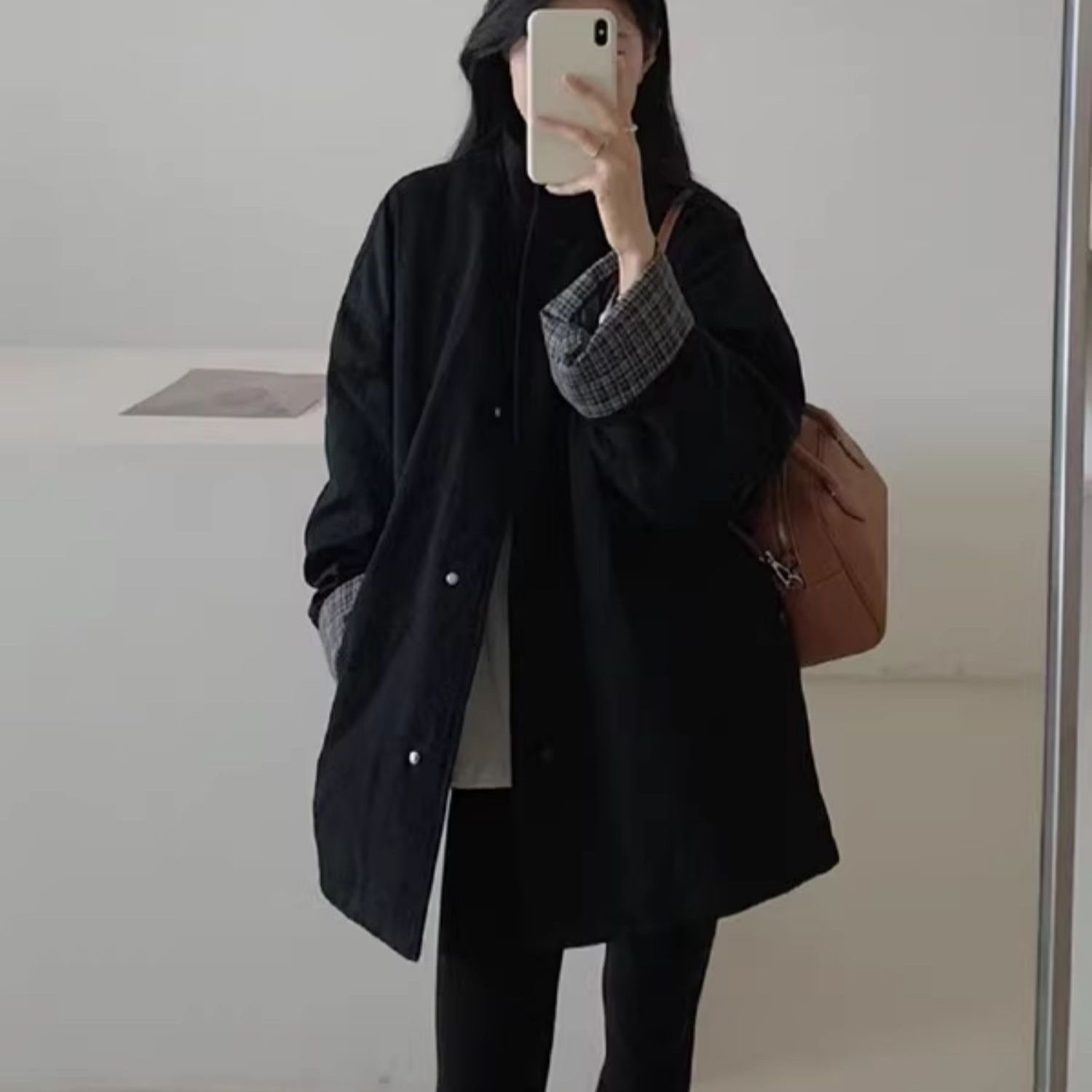 高级感撞色夹棉棉服2025爆款新品立领休闲宽松百搭加厚保暖风衣