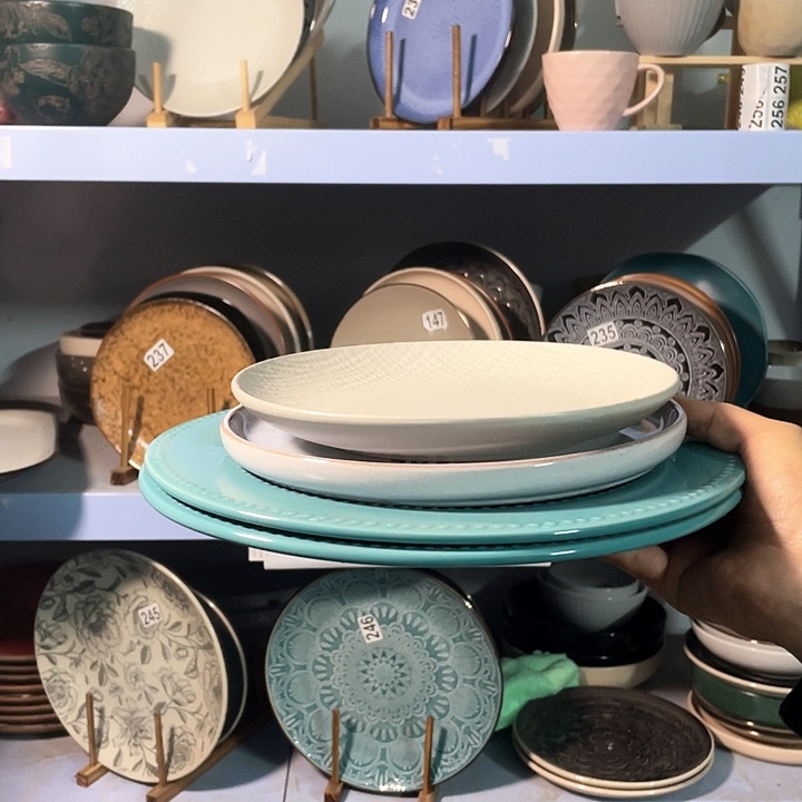 瓷4只高温釉下彩陶瓷餐具