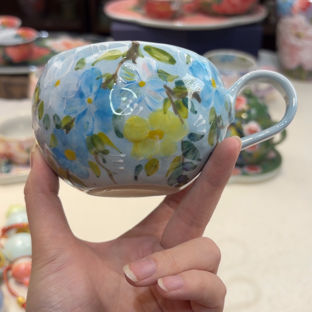 景德镇手绘高温釉下彩陶瓷茶具