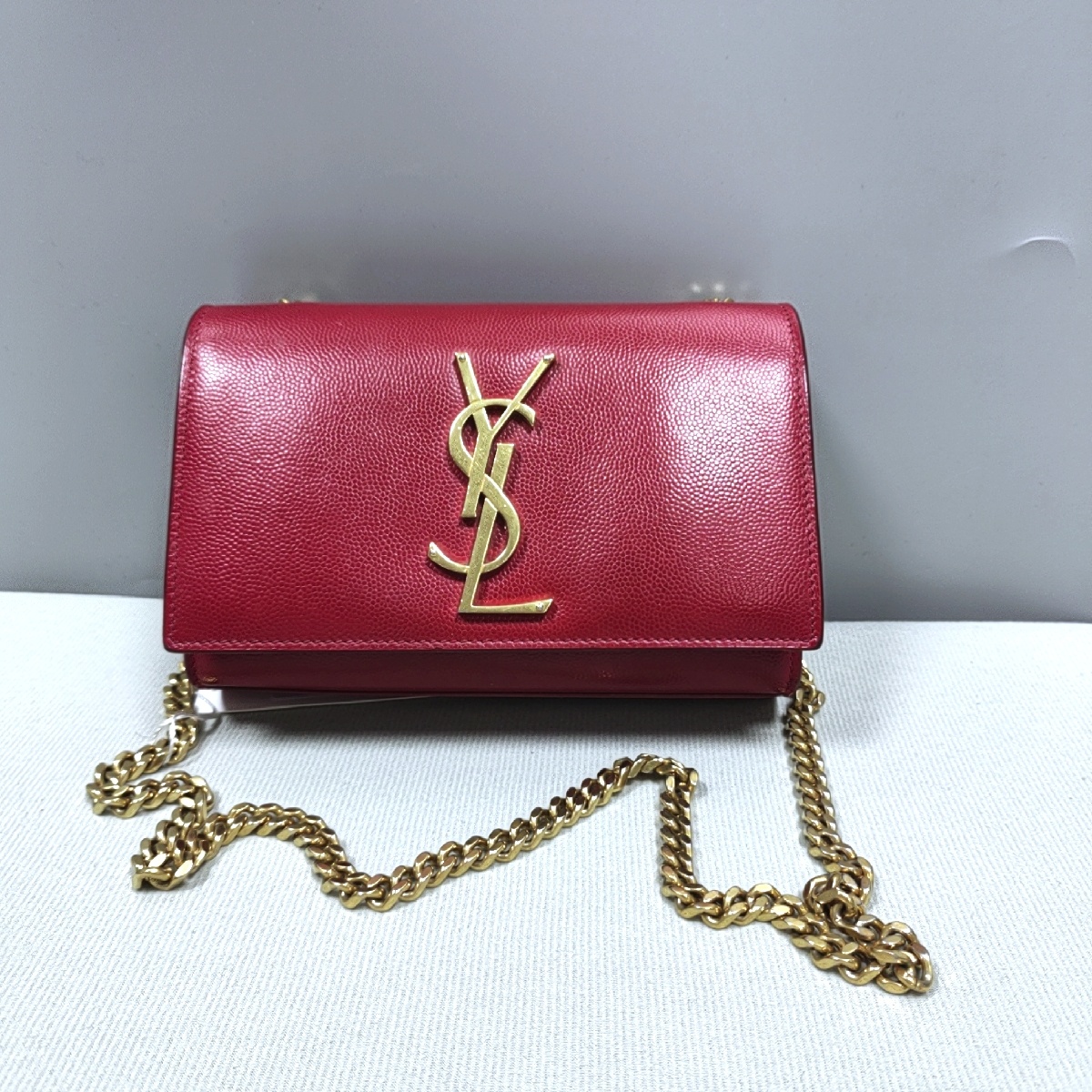 95新 YSL/圣罗兰  红色链条包 1854 6703 