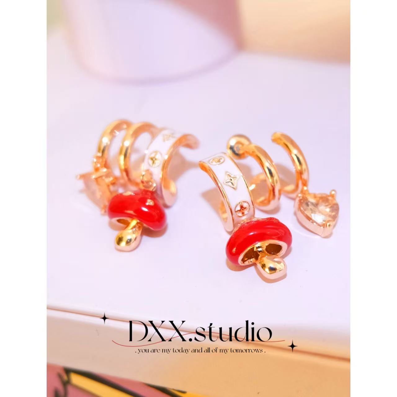 铜合金锆石耳饰 小众设计百搭ins耳饰50612