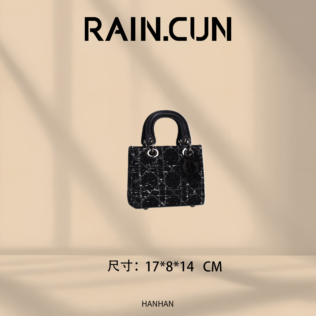 【尚恩CC】GQ-26823-黑色 轻奢时尚复古气质百搭单肩腋下女包