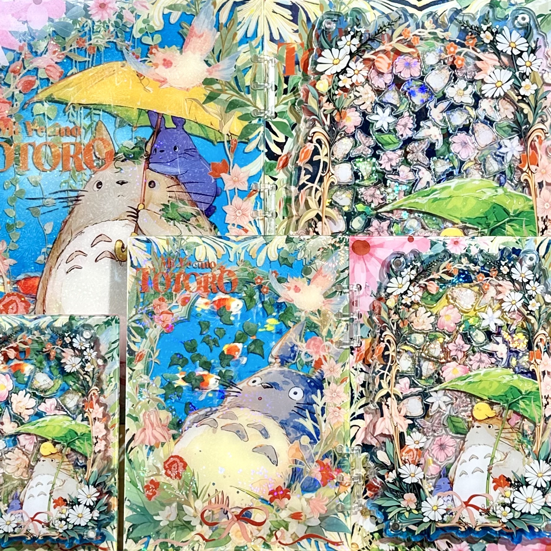 （异形小雏菊龙猫高定摇摇本套餐）活页本定制潮玩摇摇乐本亚克力