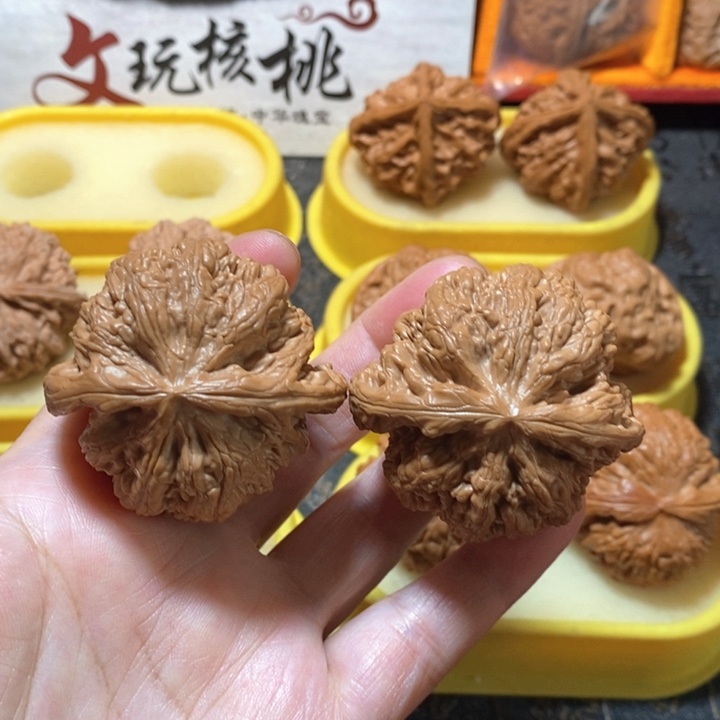 文玩核桃把件粗筋 精对46 45