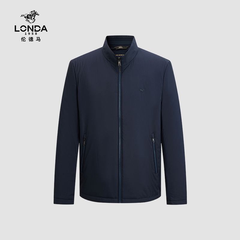 【LONDA伦德马】精致刺绣秋冬简约立领商务通勤上衣棉衣棉服男2002