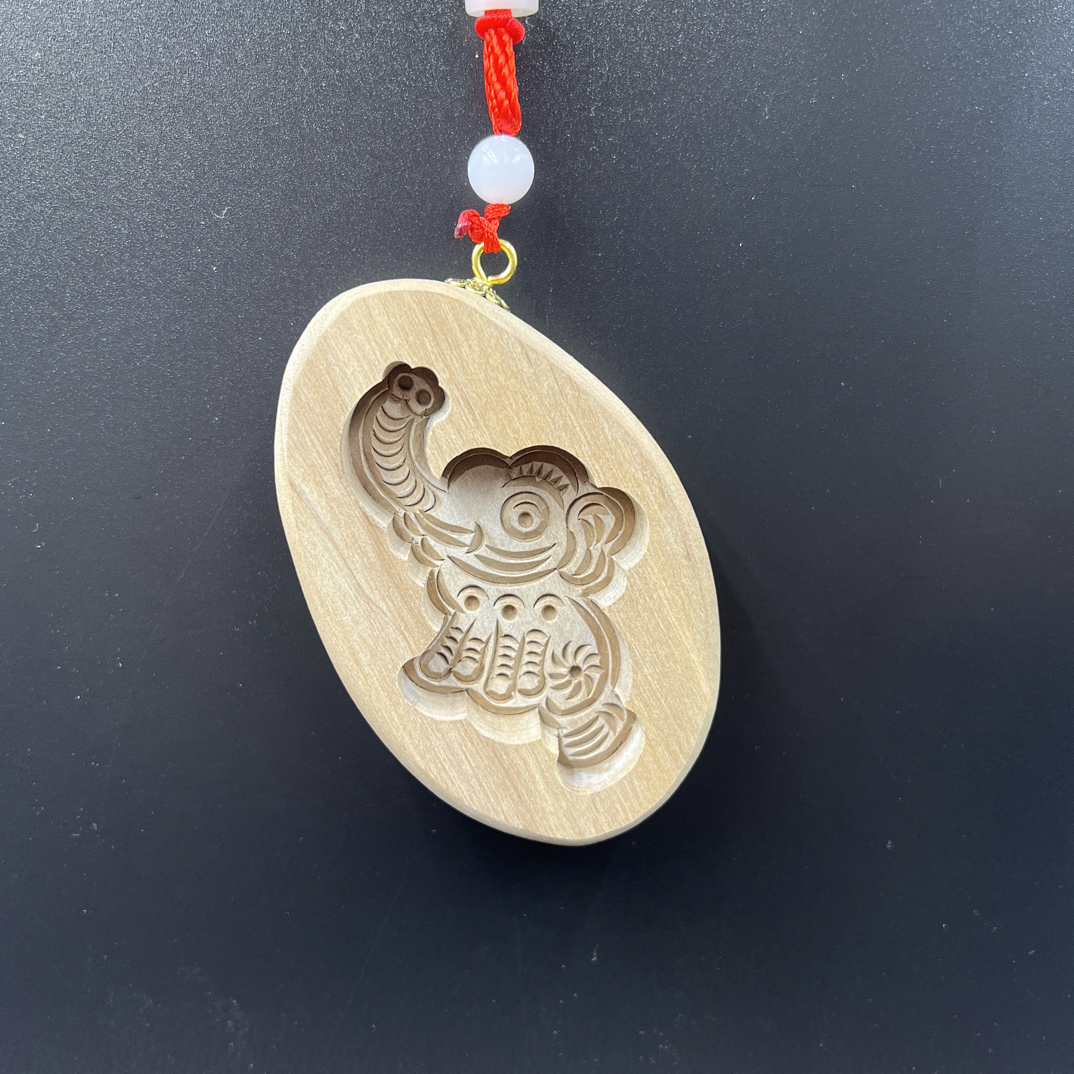 梨木手工小把件小马小象如意福锁胶东创意面食馒头模具