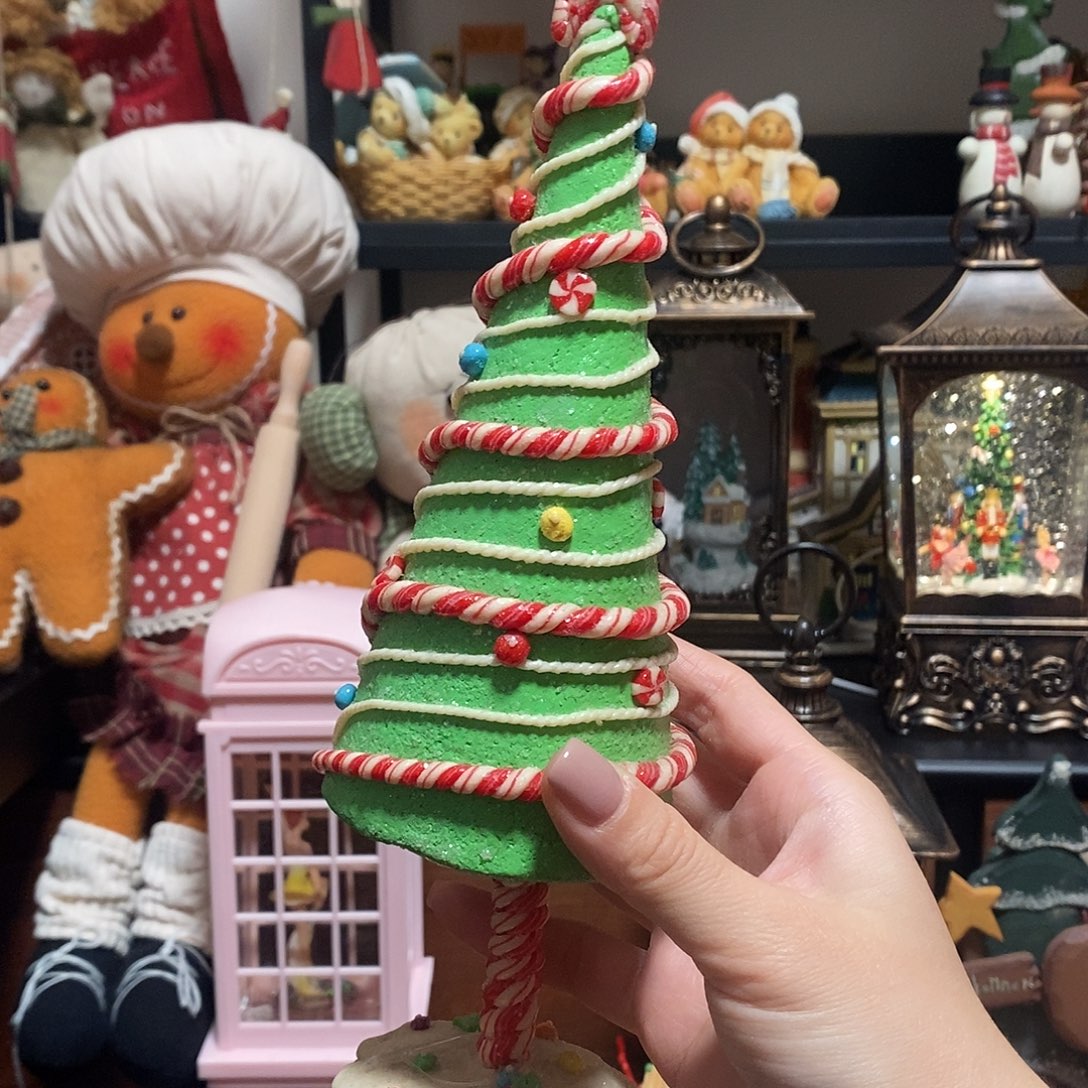 塑料软陶姜饼树木孤品