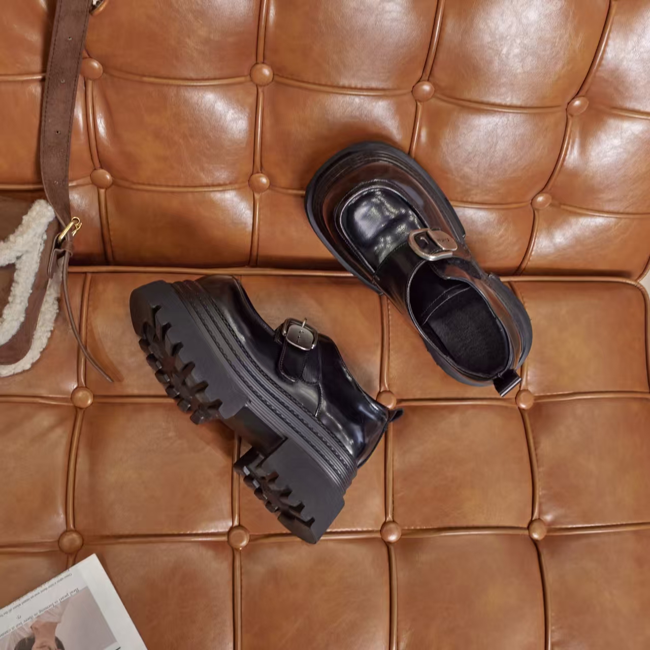 【HeiPa】家秋季穿新款厚底带时尚韩版靴子女款