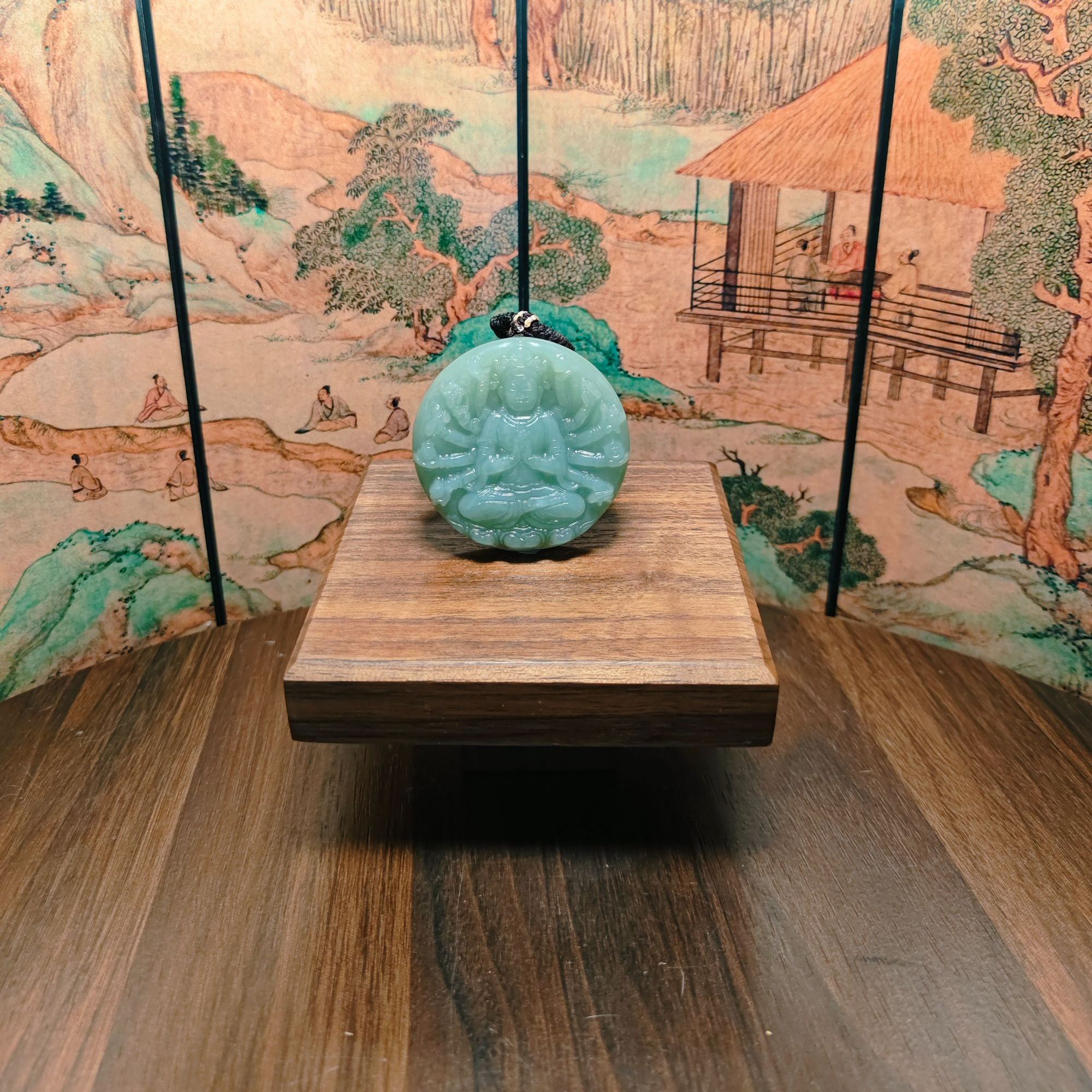 R和田玉千手观音吊坠0504