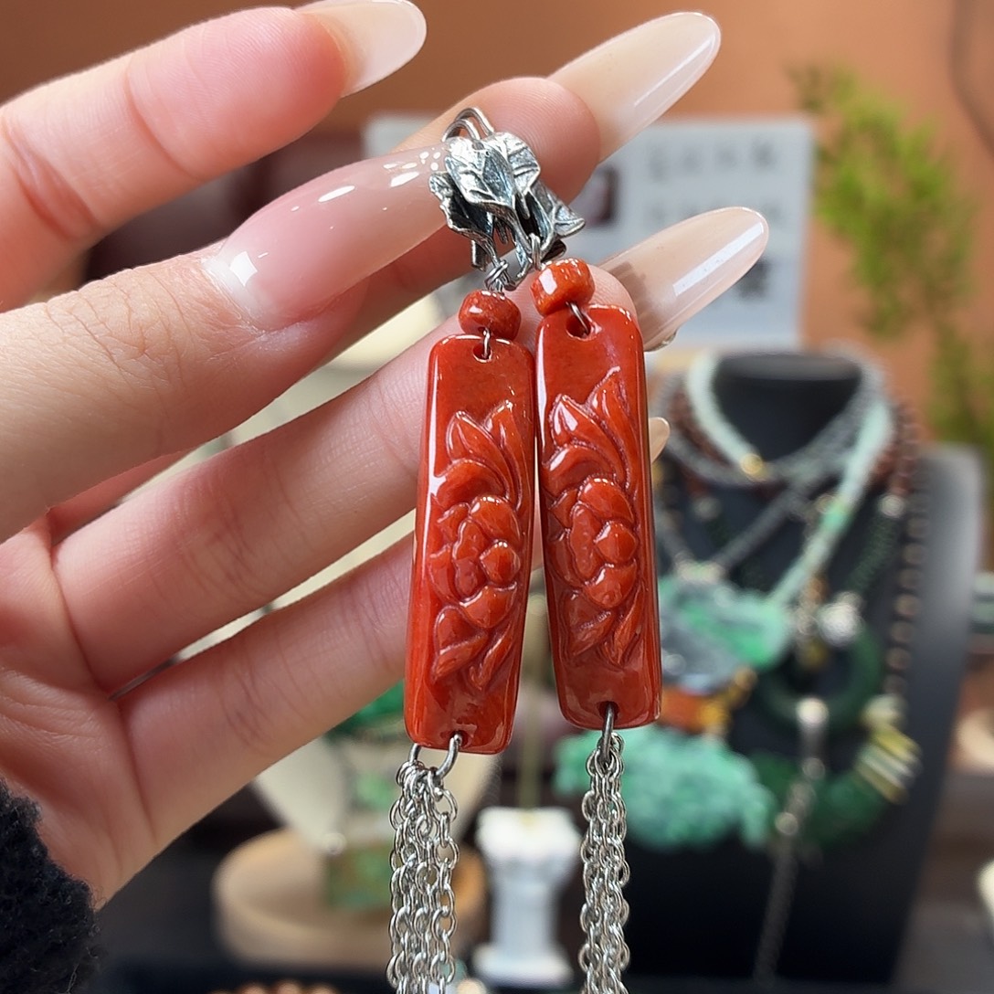 翡翠未镶嵌耳饰耳饰