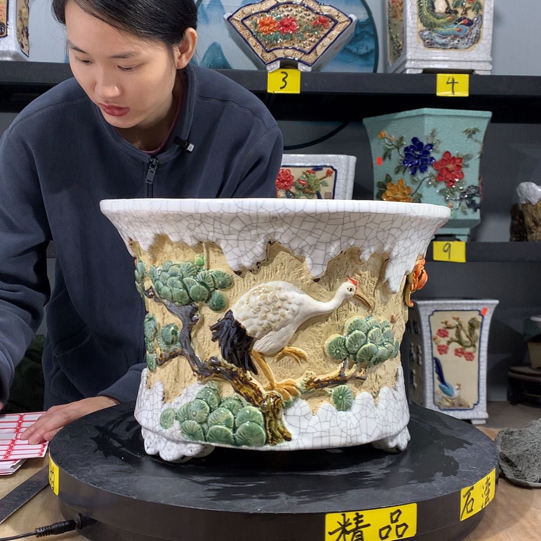 陶神**楊阿杰石湾盆高温烧制