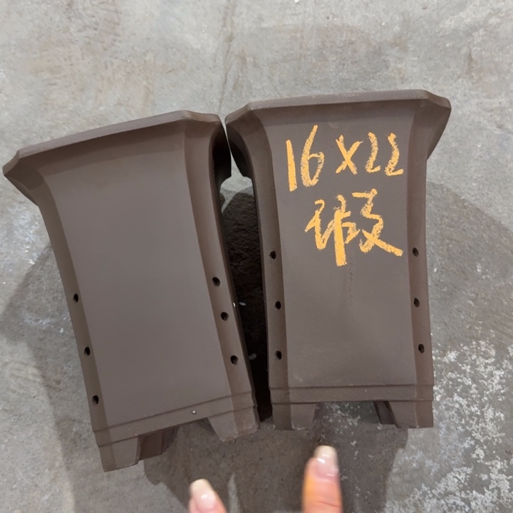 紫砂紫砂花盆破损补发高度22口径16俩只 微瑕