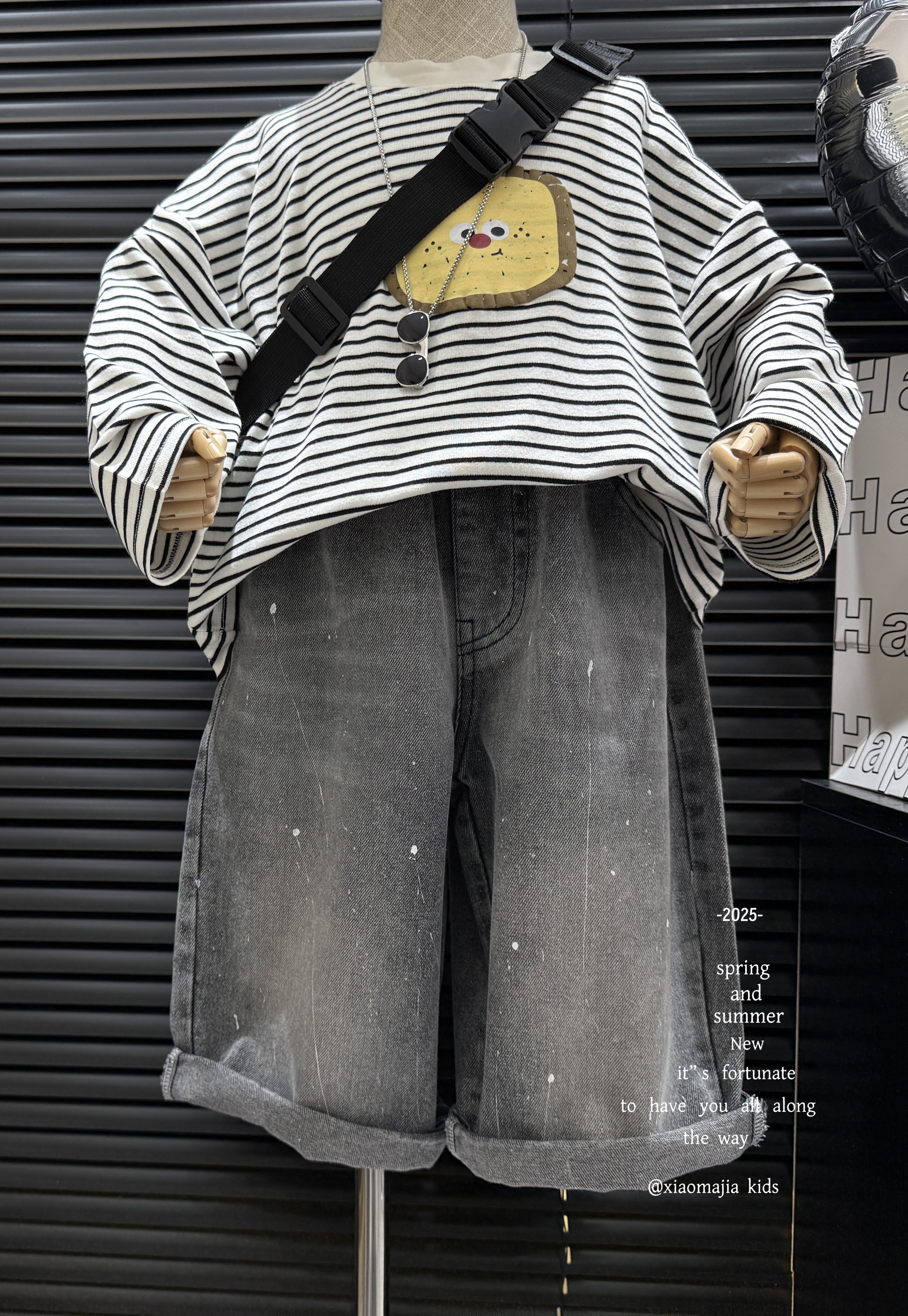 儿童春季新款牛仔裤K-5233休闲裤直筒裤男女童裤子韩版春秋款