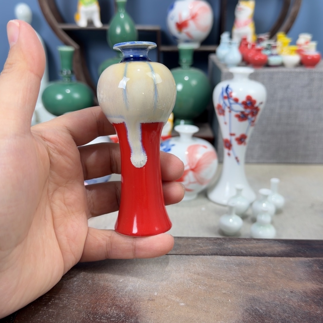 陶瓷手工小花器摆件