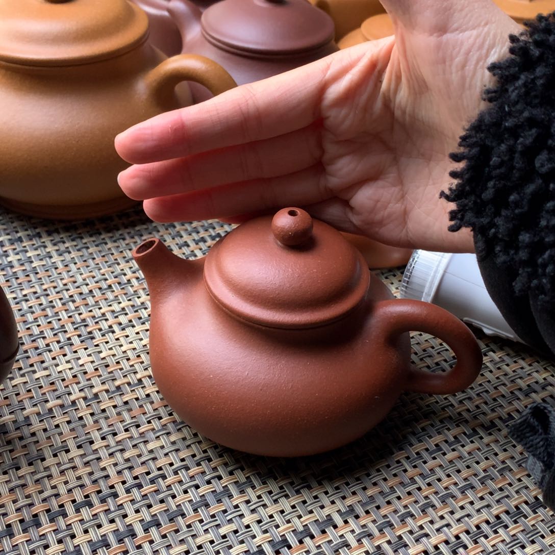 紫砂茶壶200毫升半手