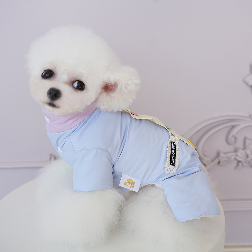 狗狗衣服秋冬装厚款猫咪清新彩色可爱棉衣小型犬宠物