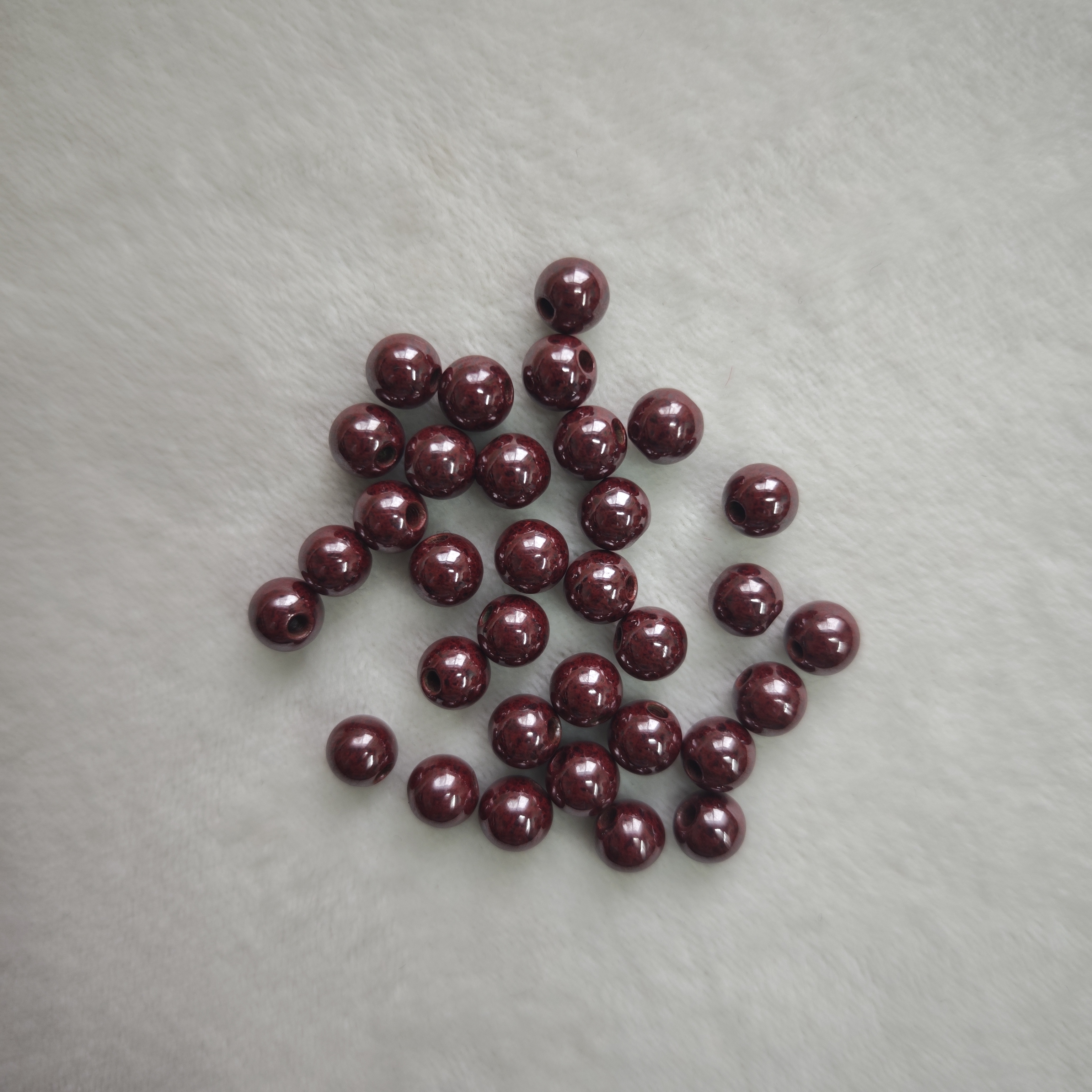 含辰砂工艺品高含量朱砂原石散珠子（25一颗珠子）