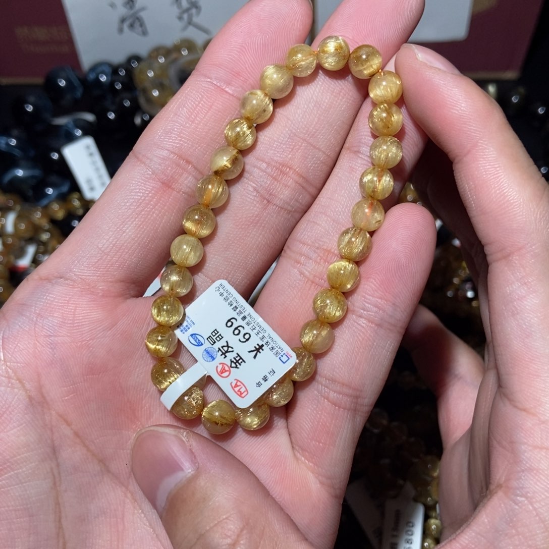 水晶手链未镶嵌手串6.8mm