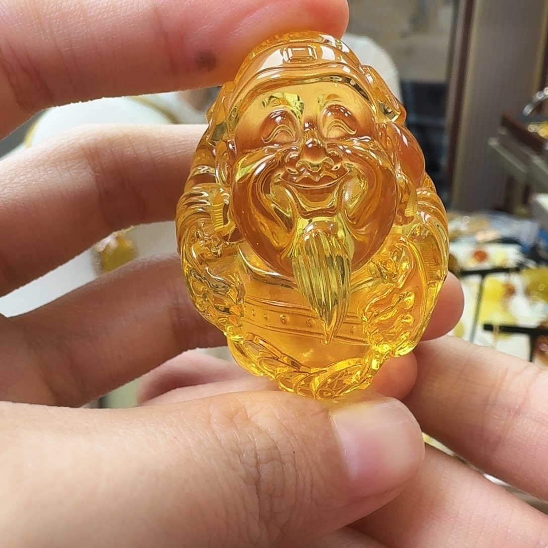 琥珀未镶嵌颈饰吊坠