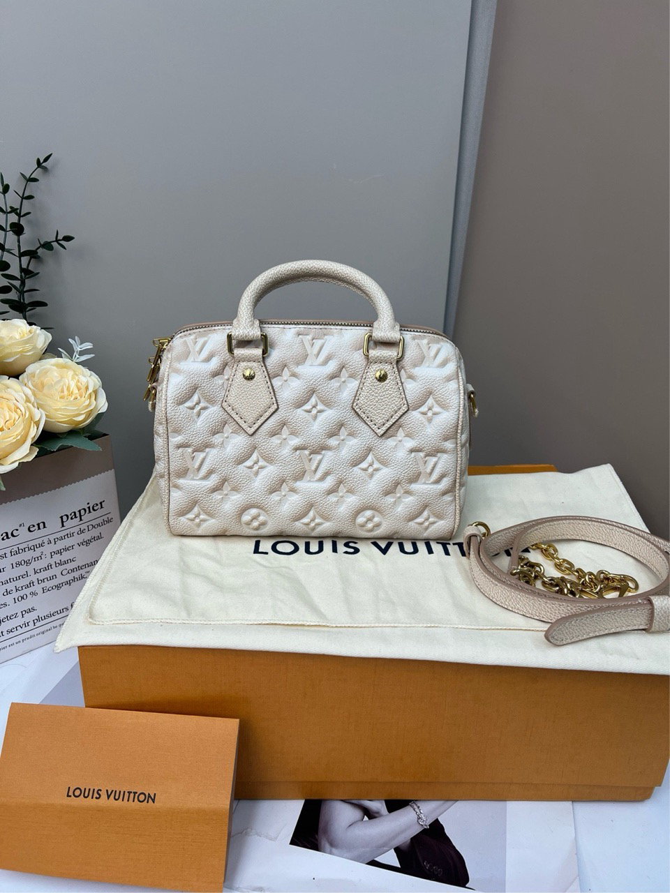 99新 LouisVuitton/路易威登 芯片款speedy20星辰限定款单肩包