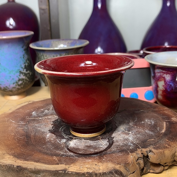 西***记钧瓷杯子，纯手工制作钧瓷杯子