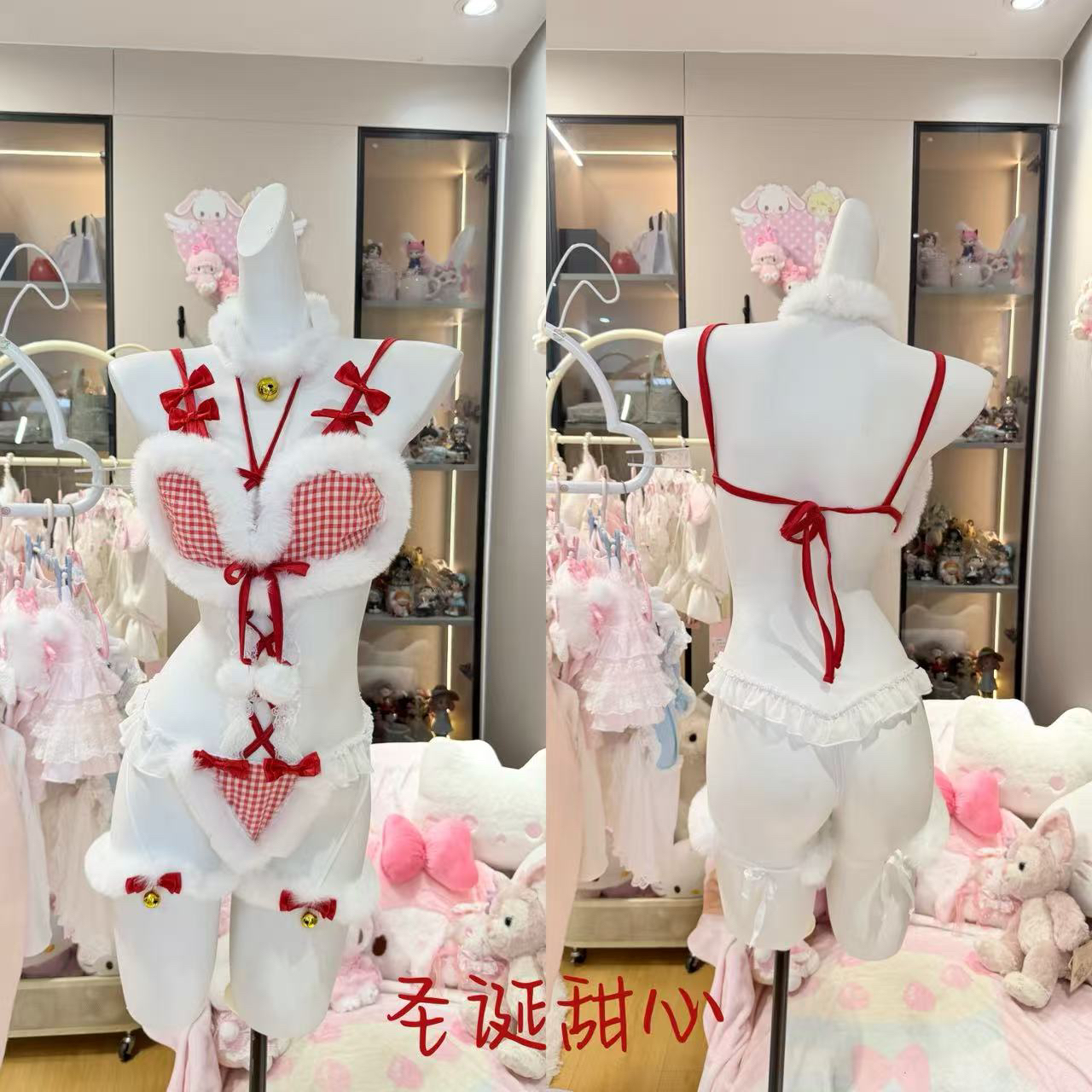 【元气喵】手作系列默认微瑕  圣诞甜心 纯欲性感吊带