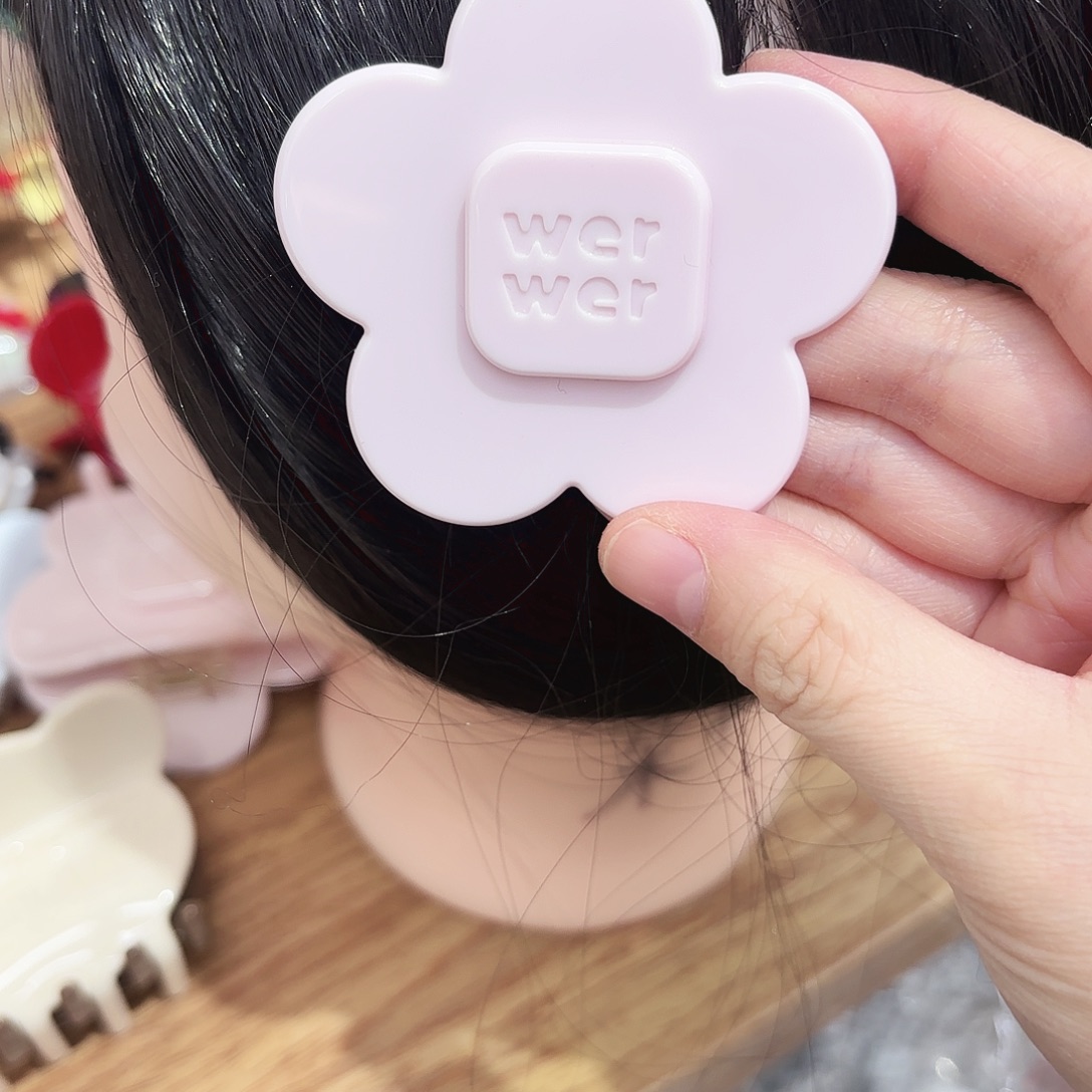 皮质铁合金大号粉色花朵