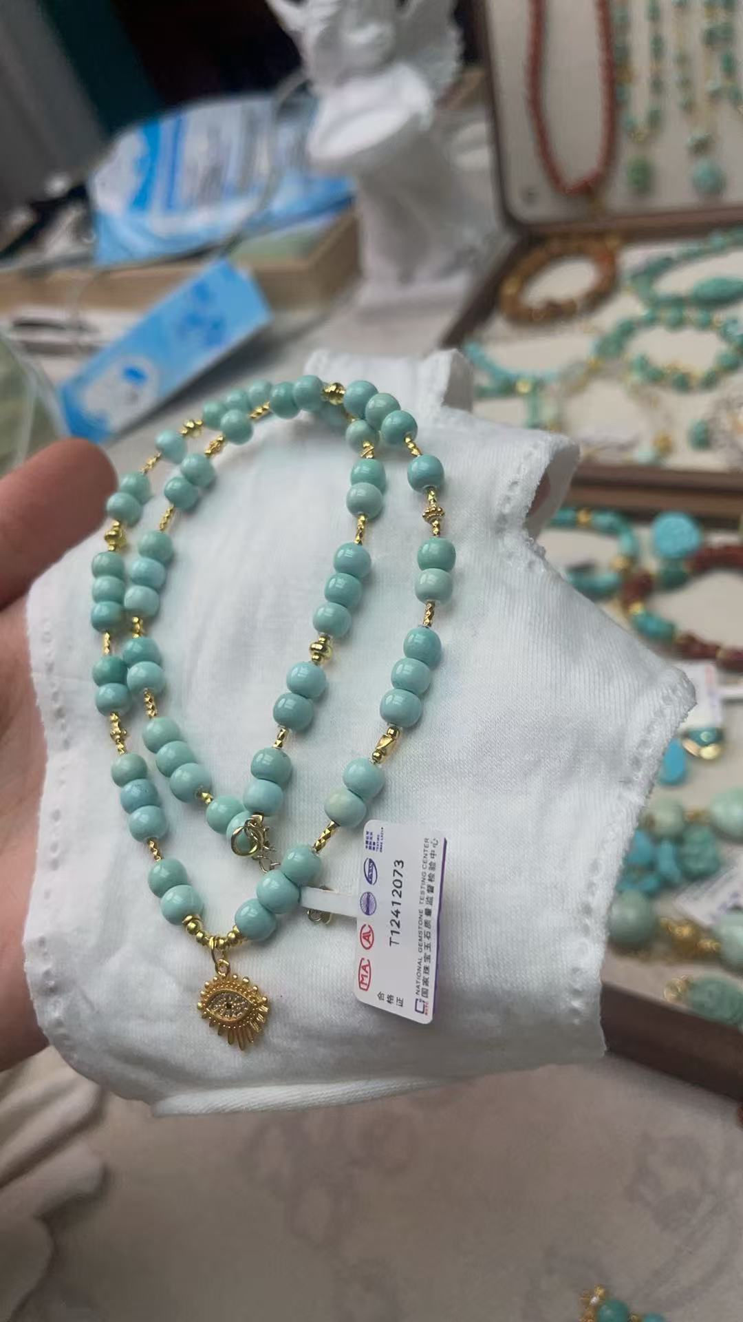 雅致家手工百搭（多样性发其一）绿松石项链