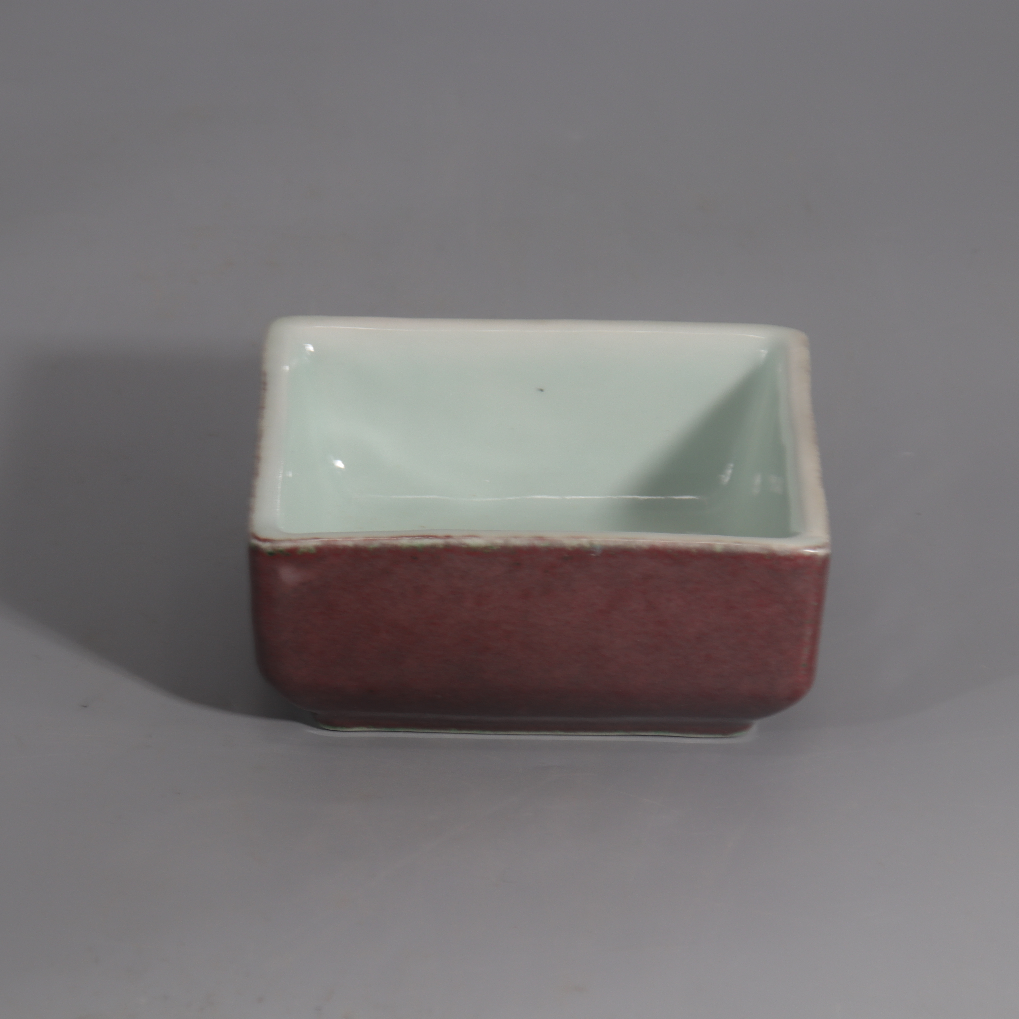 豇豆红四方洗   H501-213