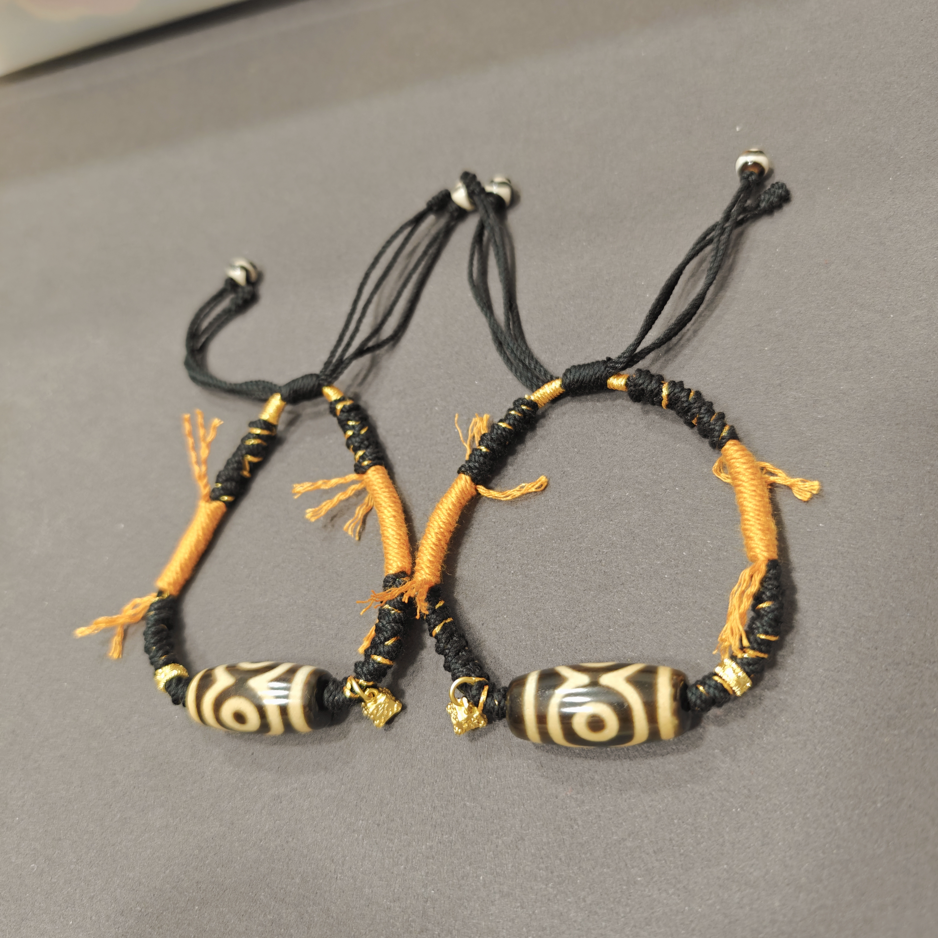 【曹美丽精选】H75845-玛瑙diy手绳（三眼）-多样性发其一-12*28mm