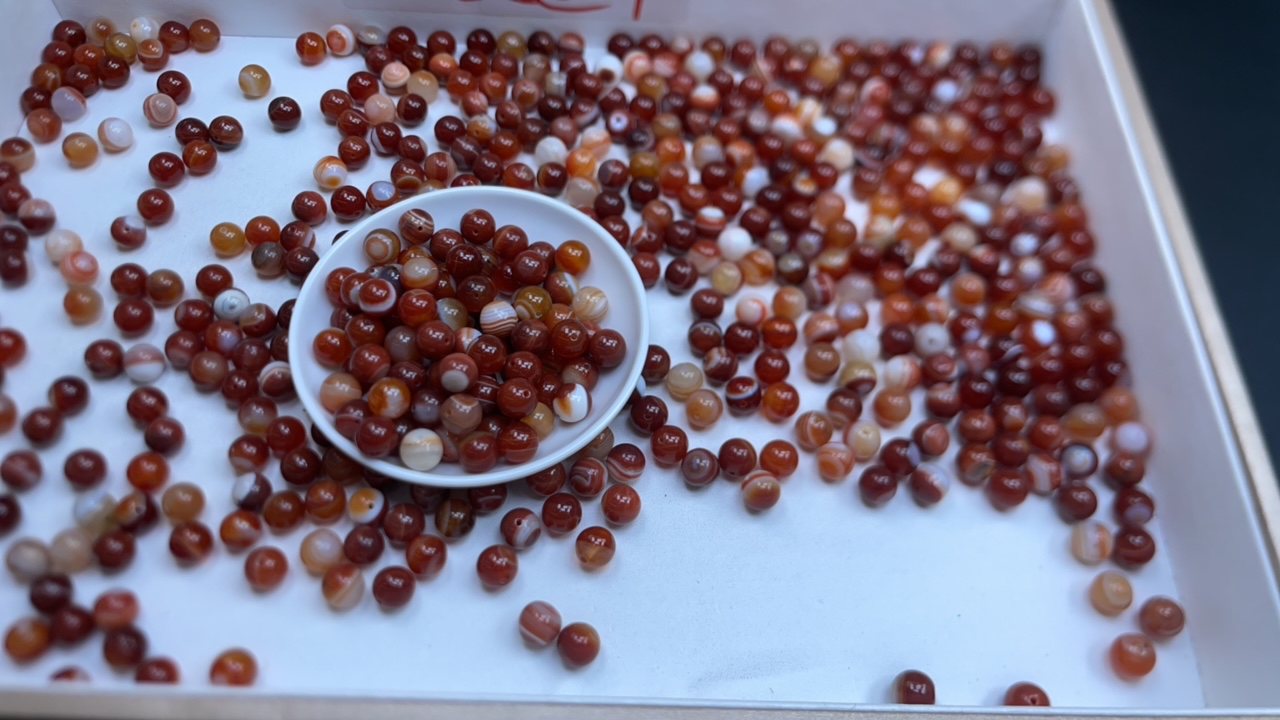 天然珠宝玉石 南红战国红 散珠a82  10MM 20颗（赠弹力绳）