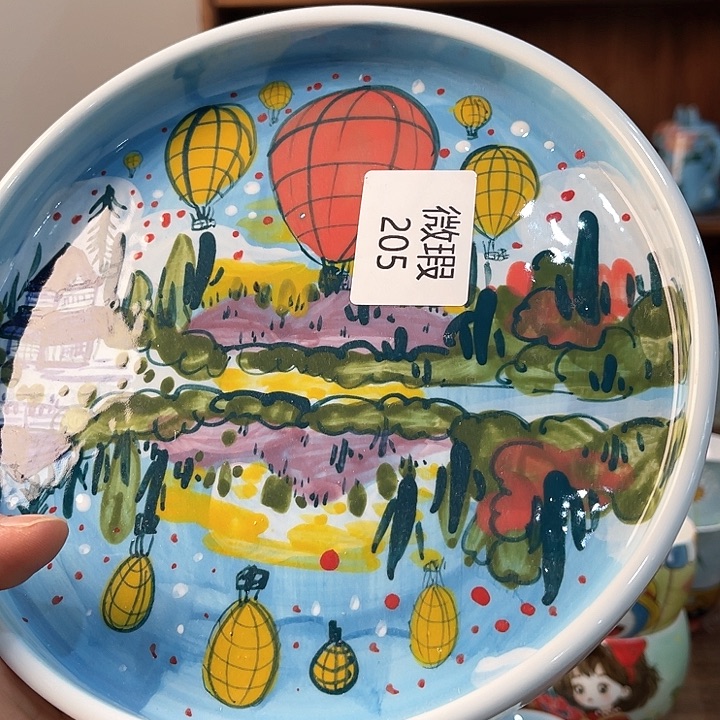 陶霜景德镇釉下手绘陶瓷 