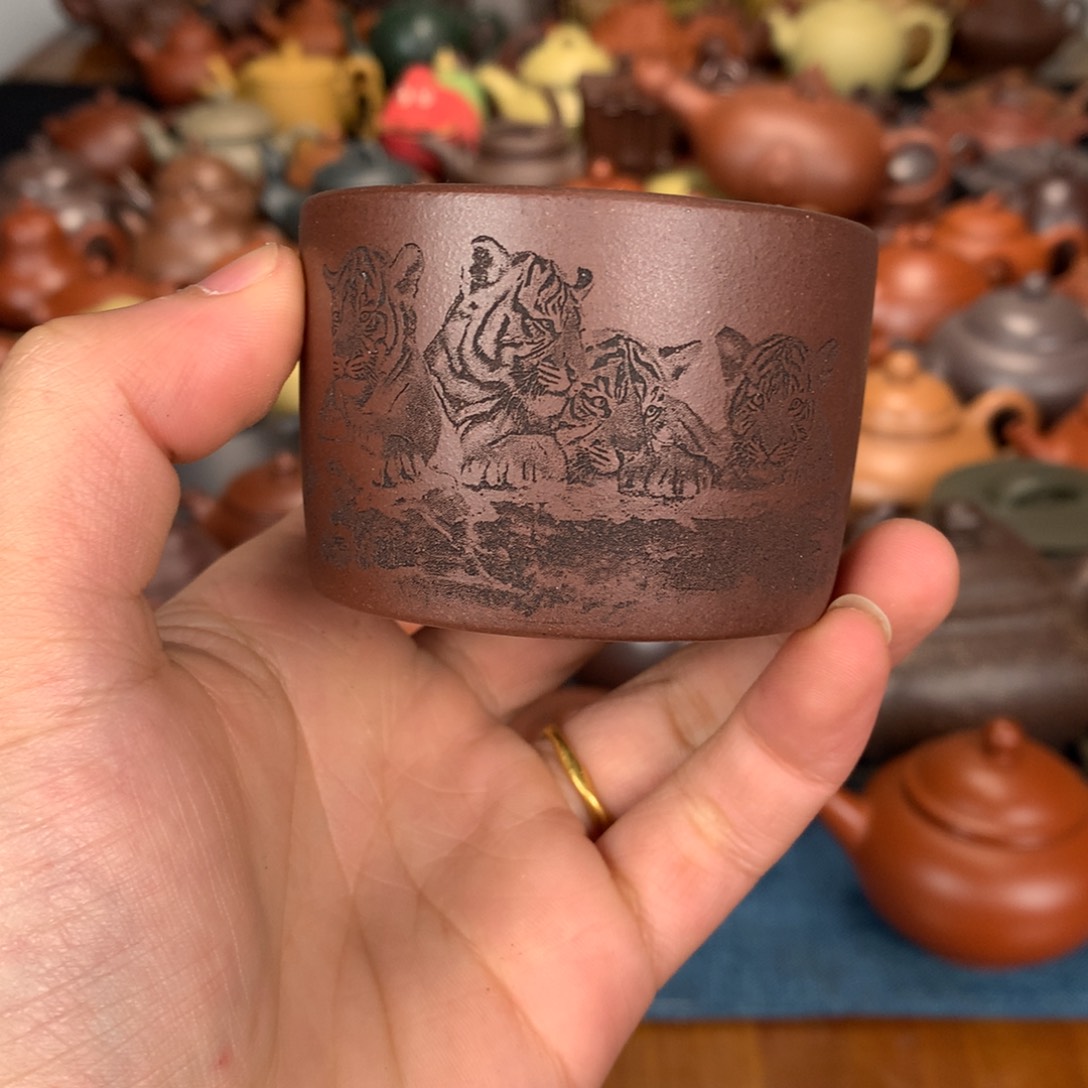 紫砂茶杯原矿紫砂